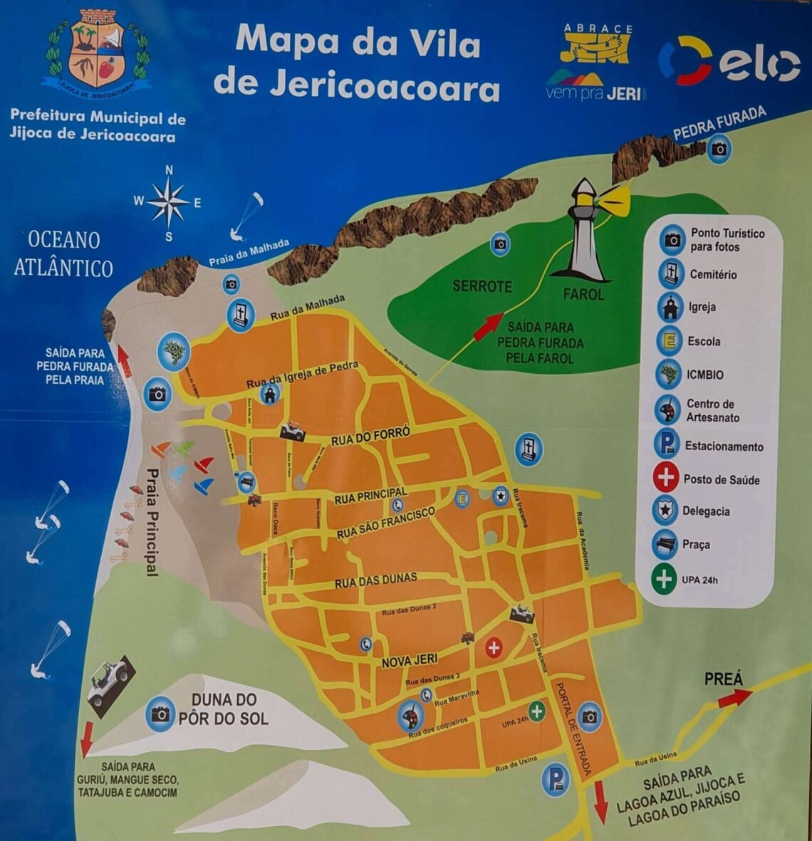 Mapa Rodeando Jerico Jericoacoara: Guia com dicas e roteiro - Tha Por Aí | Dicas de Viagem