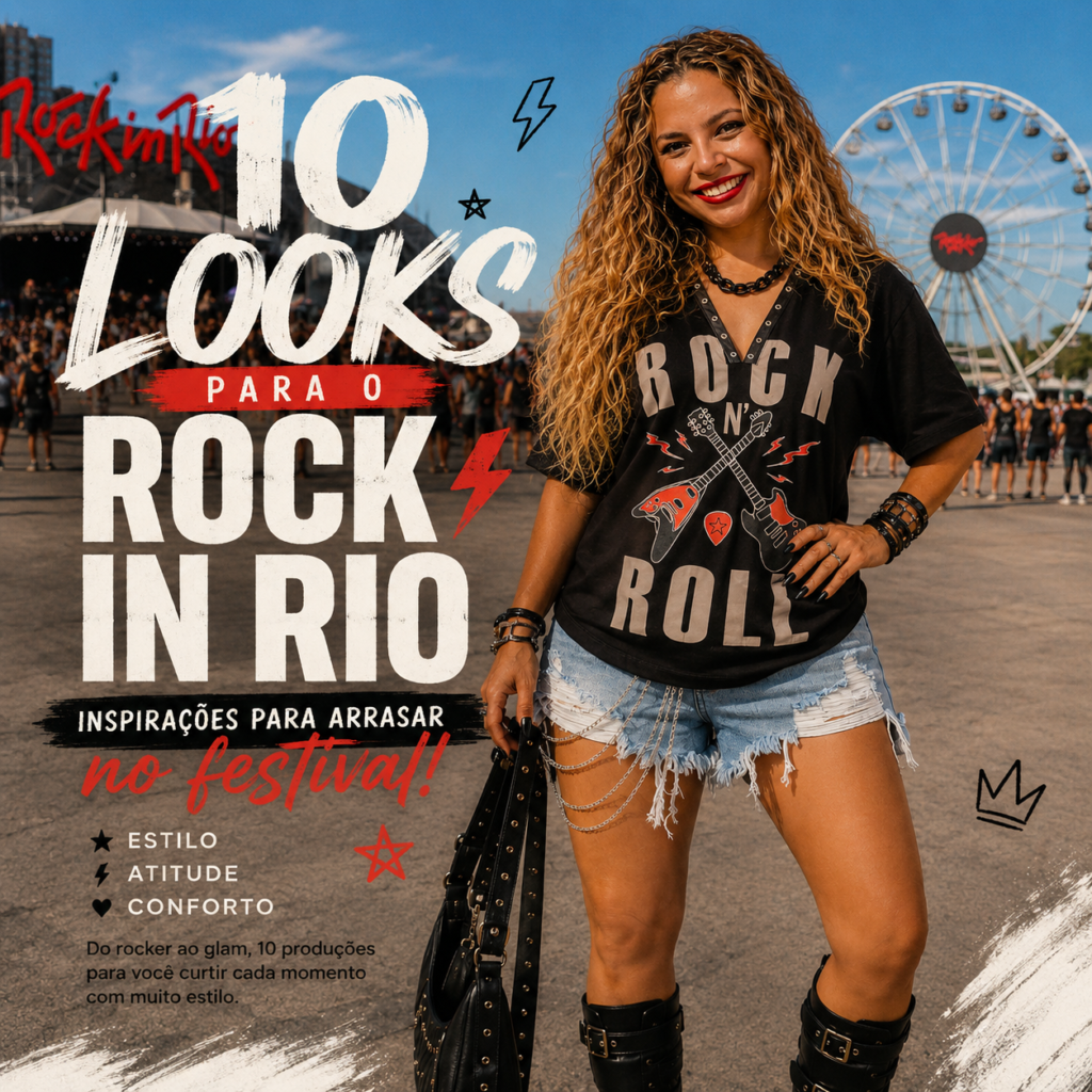 Inspiração de 10 looks para o Rock in Rio