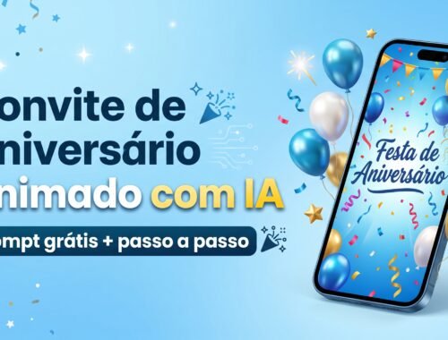 convite de aniversário animado com IA